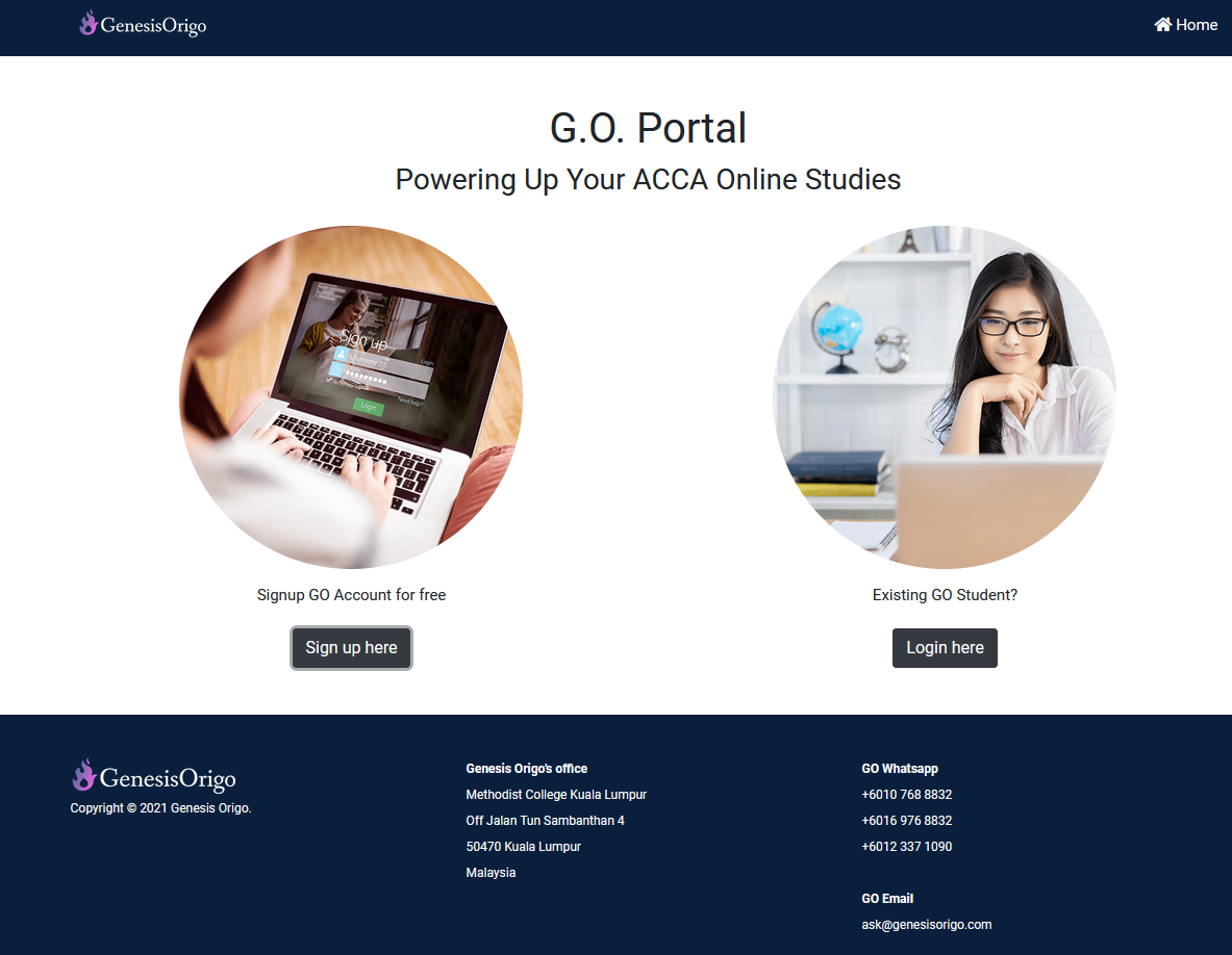 GO Portal Guide For Part-Time Student - Genesis Origo - Affordable ACCA ...